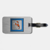 Lobster, geborsteld metaal bagagelabel (Achterkant horizontaal)