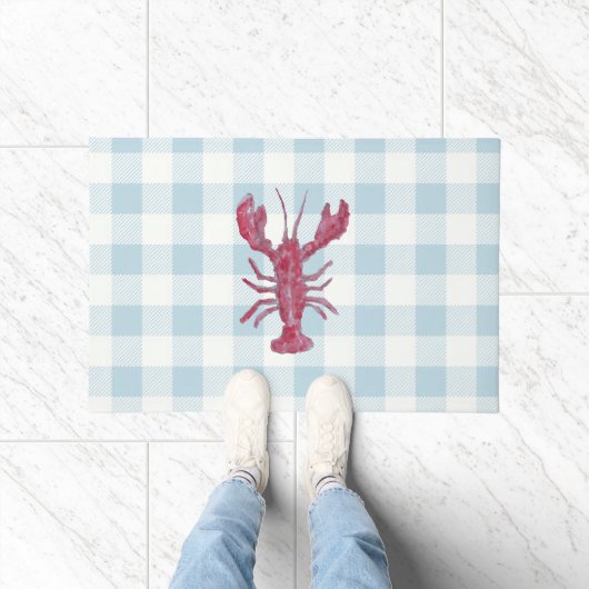 Lobster Gingham Buffalo Check Kust Deurmat (Binnen)
