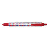 Lobster Gingham Coastal Maine Fun Blauwe Inkt Pen (Achterkant)