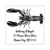 Lobster Graphic Return-adres Rubberstempel (Afrduk)