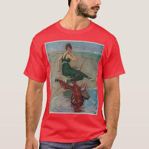 Lobster Guitar Serenade Illustration 1914 T-shirt