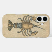 Lobster Illustration Antiek Maine Seafood Case-Mate iPhone Case (Achterkant (horizontaal))