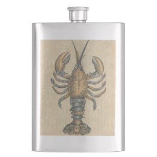 Lobster Illustration Antiek Maine Seafood Flacon