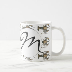 Lobster Illustration Antiek Maine Seafood Koffiemok