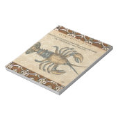 Lobster Illustration Antiek Maine Seafood Notitieblok (Gedraaid)