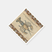 Lobster Illustration Antiek Maine Seafood Servetten (Hoek)