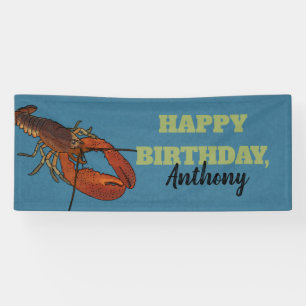 Lobster in het Blue Zee Personalized Spandoek