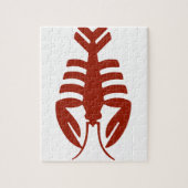  Lobster in rood, Art Deco Seafood Legpuzzel (Verticaal)