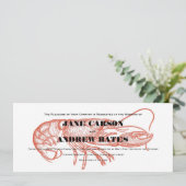 Lobster Invitation Kaart (Staand voorkant)