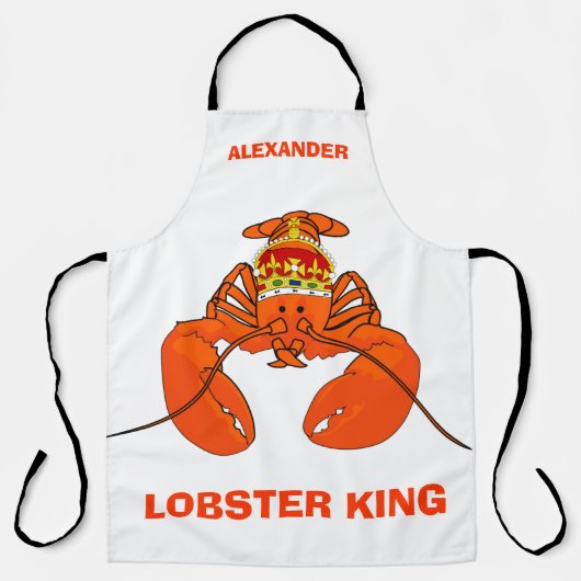 Lobster King Long Apron personaliseren Schort (Voorkant)