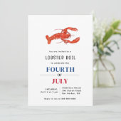 Lobster kook 4 juli feestje  kaart (Staand voorkant)