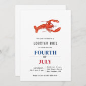 Lobster kook 4 juli feestje  kaart (Voorkant / Achterkant)