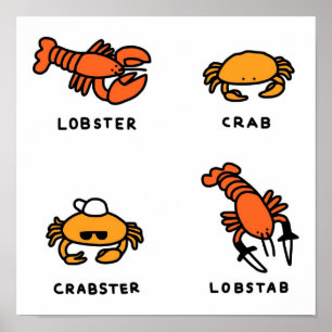Lobster + krab poster