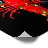 Lobster Lighting Xmas Tree Matching Lobster Christ Poster (Hoek)