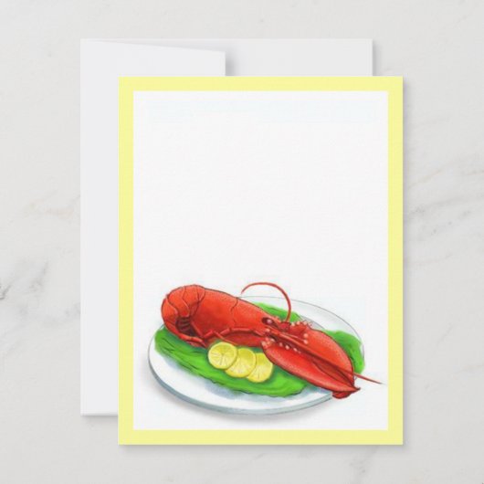 LOBSTER LOBSTERFEST BAKE BOIL PARTIJ INVITATIE KAART (Achterkant)