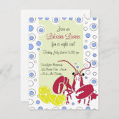 Lobster Lovers-uitnodiging Uitnodiging Briefkaart (Voorkant / Achterkant)