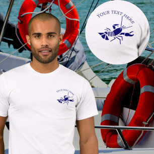 Lobster Nautical add jouw naam/text T-shirt
