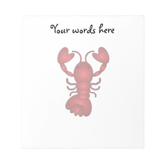 Lobster Notitieblok (Voorkant)