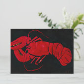 Lobster on Black Background by Marsden Hartley Bedankkaart (Staand voorkant)