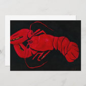 Lobster on Black Background by Marsden Hartley Bedankkaart (Voorkant / Achterkant)