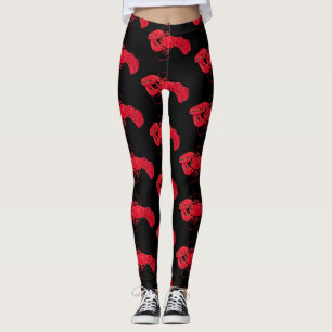 Lobster on Black Background by Marsden Hartley Leggings