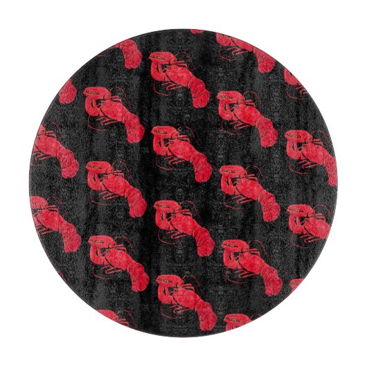 Lobster on Black Background by Marsden Hartley Snijplank (Voorkant)