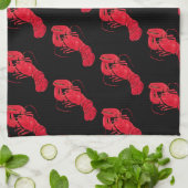 Lobster on Black Background by Marsden Hartley Theedoek (Gevouwen)