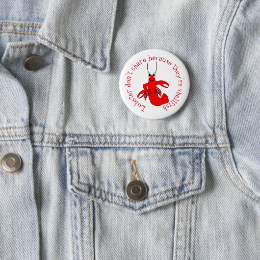 Lobster-ontwerp Ronde Button 5,7 Cm (In situ)