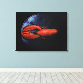 Lobster op Bord Tiffany Canvas Afdruk (Insitu (Houten vloer))