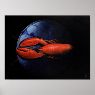 Lobster op Bord Tiffany Poster