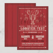 Lobster op uitnodiging van Red Barn Wood (Voorkant / Achterkant)