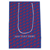 Lobster Party Red Blue Preppy Designer Fun Medium Cadeauzakje (Achterkant)