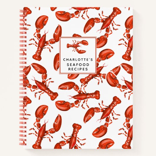 Lobster Personalized Seafood Recipe Notitieboek (Voorkant)