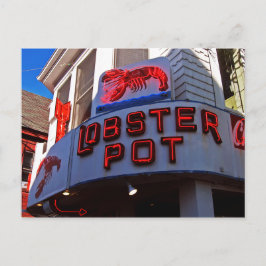 Lobster Pot Neon Sign Briefkaart