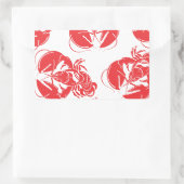 lobster rechthoekige sticker (Tas)