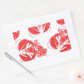lobster rechthoekige sticker (Envelop)