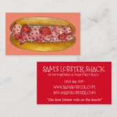 Lobster Roll Sandwich Maine Food Seafood Beach Visitekaartje (Voorkant / Achterkant)
