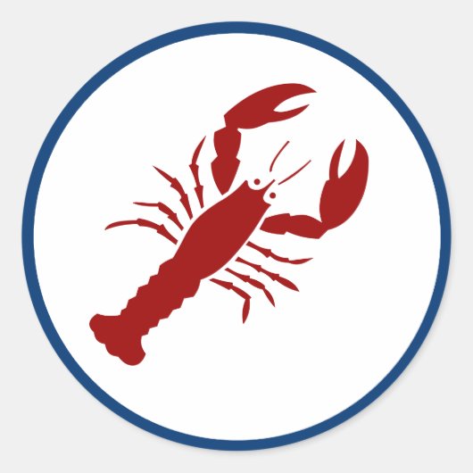 Lobster Ronde Sticker (Voorkant)