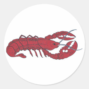  Lobster Ronde Sticker