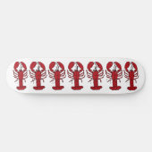 Lobster rood wit Aangepast Schaats breed Skateboard (Horizontaal)