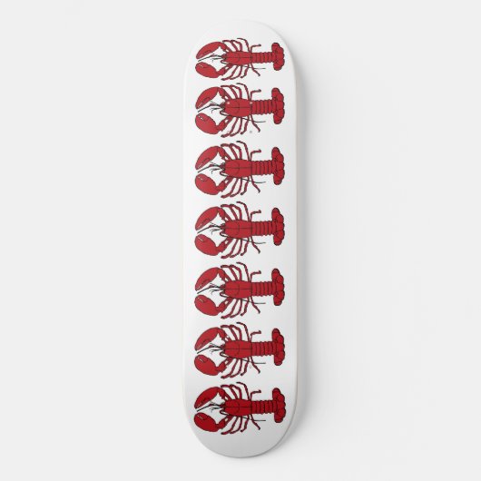 Lobster rood wit Aangepast Schaats breed Skateboard (Voorkant)