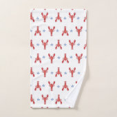 Lobster se prélassant dans un cadre côtier chic au (Serviette à main)