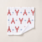 Lobster se prélassant dans un cadre côtier chic au (Gant de toilette)