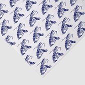 Lobster Silhouette #1 Tekenblauw Tissuepapier (Detail)