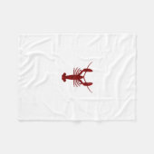 Lobster Silhouette Fleece Deken (Voorkant (Horizontaal))