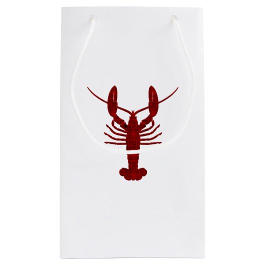 Lobster Silhouette Klein Cadeauzakje (Achterkant)