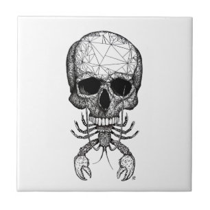Lobster Skull Tegeltje