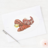 Lobster Tail Ovale Sticker (Envelop)