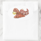 Lobster Tail Ovale Sticker (Tas)