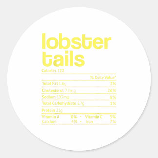 Lobster Tails Nutrition werkt grappig dan Ronde Sticker